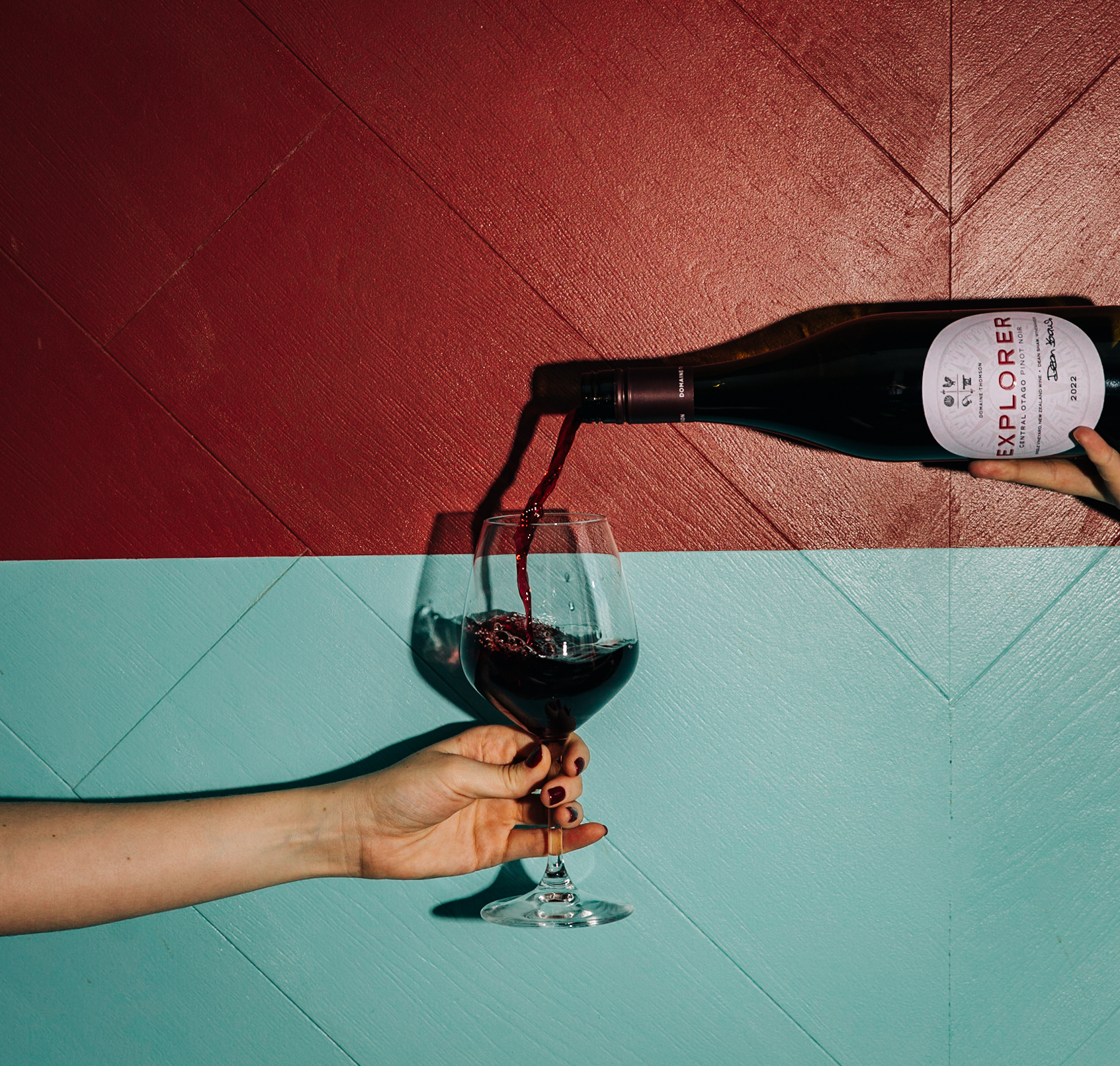 Bottle of local pinot noir on arrival highlight image